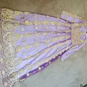 Lavender gold dress